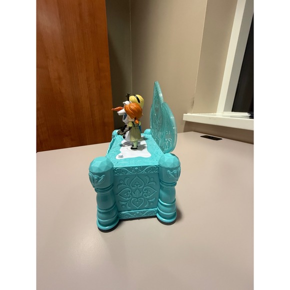 Disney Frozen Young Elsa Anna Olaf Musical Jewelry Box Jakks Pacific Teal - Picture 5 of 10
